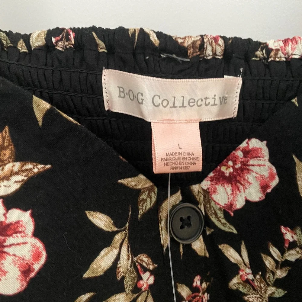 NWT BOG Collective Floral Dress Sz. L New - Picture 3 of 5